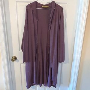 Isolde Roth Lagenlook Purple Kimono style Cardigan 54/56 US Women’s Size 3X